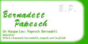 bernadett papesch business card